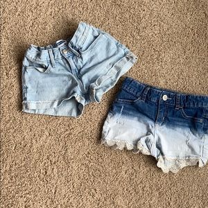 Bundle girls denim shorts - size 8